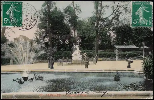 CPA Limoges Jardin d Orsay 1908