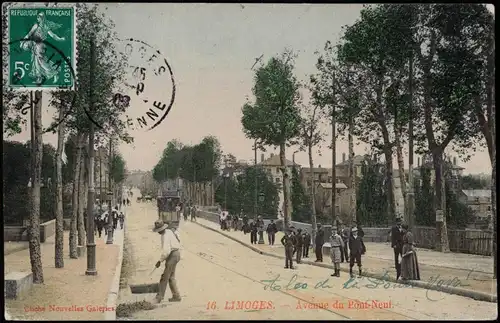 CPA Limoges Avenue du Pont Neuf 1908