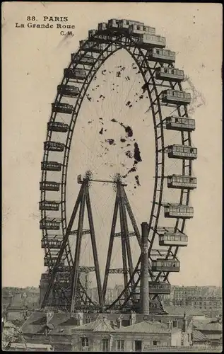 CPA Paris La Grande Roue - Riesenrad und Stadt 1910