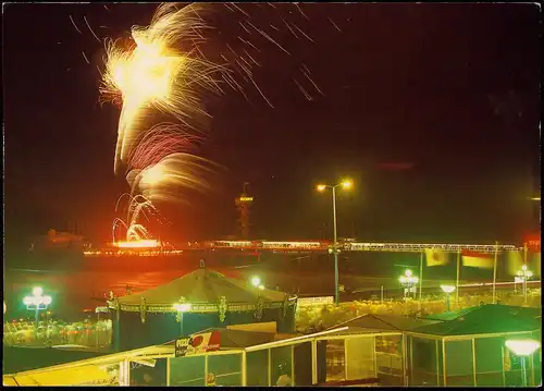 Scheveningen-Den Haag Den Haag Scheveningen Pier bei Feuerwerk, Fire Works 1970