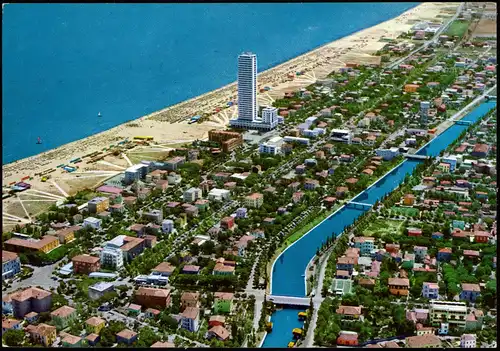 Cesenatico Luftbild Luftaufnahme Panorama General View RIVIERA ADRIATICA 1965