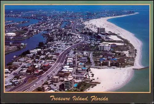 Florida Aerial View Gulf of Mexico Treasure Island, Florida 1988
