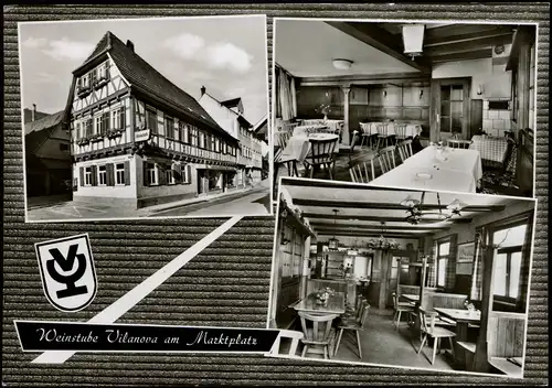 Kirchheim unter Teck Mehrbild-AK Weinstube Vilanova am Marktplatz   1970