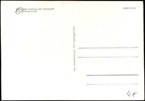 Kirchheim unter Teck Mehrbild-AK Weinstube Vilanova am Marktplatz   1970