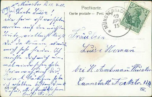 Ansichtskarte  Glückwunsch Rocaie Blumengruss Rose künstlerkarte 1915