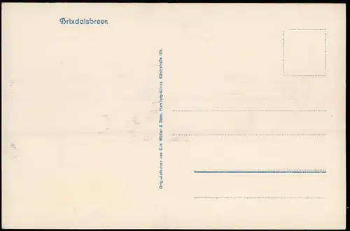 Postcard Norwegen Allgemein Brixdalsbreen, Eismeer Vereister Fjord 1930