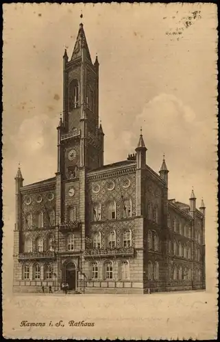 Ansichtskarte Kamenz Kamjenc Rathaus (Town Hall Building) 1918