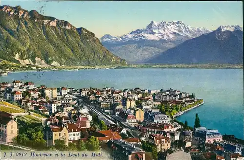 Montreux (Muchtern) Ortspanorama Montreux et la Dent du Midi 1930