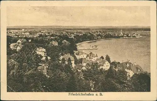 Ansichtskarte Friedrichshafen Panorama-Ansicht 1922