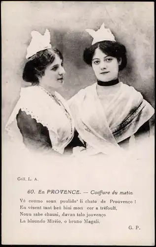 .Frankreich En PROVENCE. - Coiffure du matin Frauen Typen France 1909