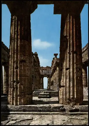 Paestum Pestum Säulen des Neptun Tempel (Tempio di Nettuno) 1970