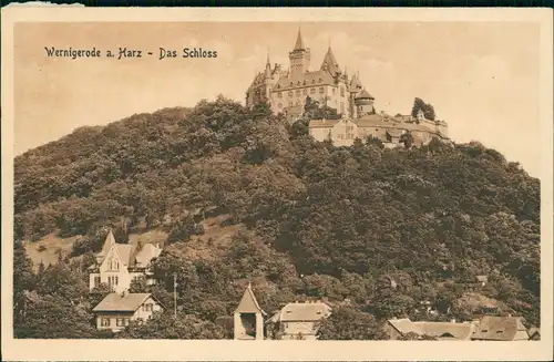 Ansichtskarte Wernigerode Schloss im Harz (Fernansicht) 1910