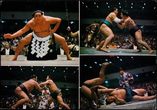 Japan Sumo or wrestling Japan Sportart (Ringen) Mehrbildkarte 1980
