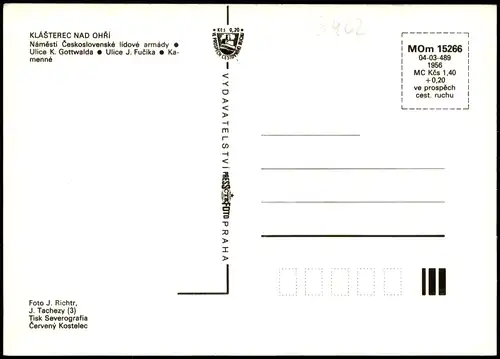 Klösterle an der Eger Klášterec nad Ohří Mehrbildkarte mit 4 Ortsansichten 1980