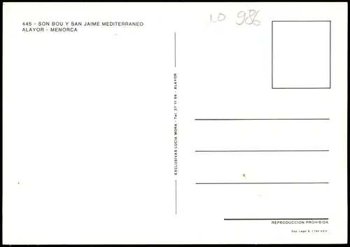 Menorca (Allgemein) SON BOU Y SAN JAIME MEDITERRANEO ALAYOR - MENORCA 1980