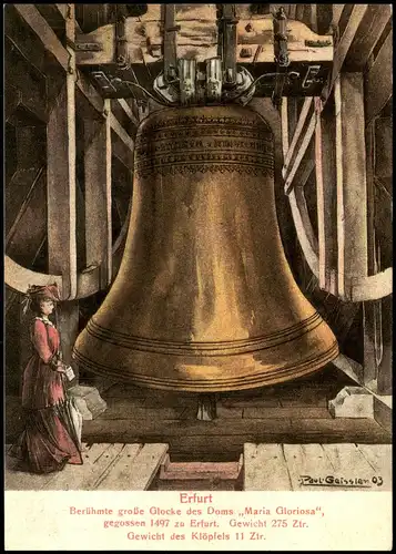Erfurt Berühmte große Glocke des Doms „Maria Gloriosa" (Reproansicht) 2000