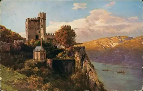 Ansichtskarte Motiv Burg am Rhein 1915  Feldpost 1. WK (ab St. Blasien Stempel)