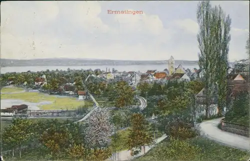 Ansichtskarte Ermatingen Panorama-Ansicht (Künstlerkarte) 1909