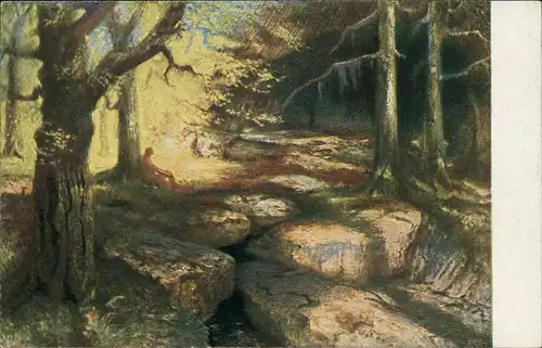 Waldweben Nibelungenbilder in der Nibelungenhalle zu Königswinter am Rhein 1920