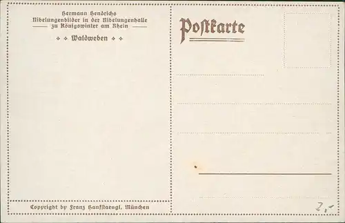 Waldweben Nibelungenbilder in der Nibelungenhalle zu Königswinter am Rhein 1920