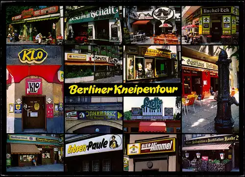 Berlin Mehrbildkarte mit Berliner Kneipen und Bars "Berliner Kneipentour" 2010