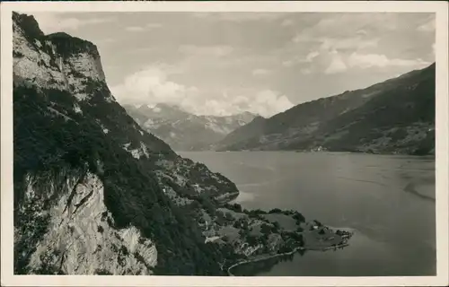 Ansichtskarte .Schweiz Echtfoto-AK Betlis am Wallensee in der Schweiz 1934