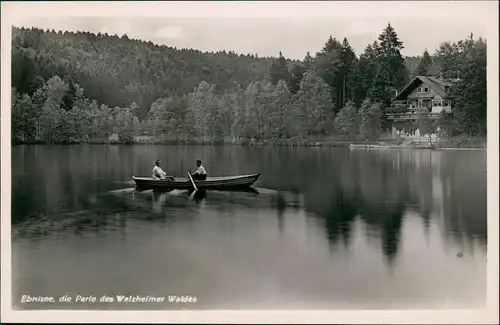 Ebnisee-Welzheim Ebnisee Perle des Welzheimer Waldes, Ruderboot Fahrer 1940
