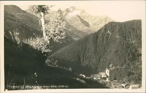 Ansichtskarte Tobadill Panorama-Ansicht Blick ins Tal 1930
