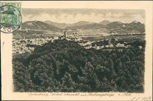 Ansichtskarte Bad Godesberg-Bonn Panorama Total Ansicht mit Siebengebirge 1905