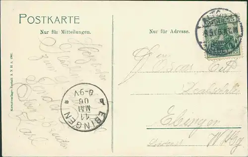 Ansichtskarte St. Pauli-Hamburg Heiligengeistfeld-Mühle 1906  (Ankunftsstempel)