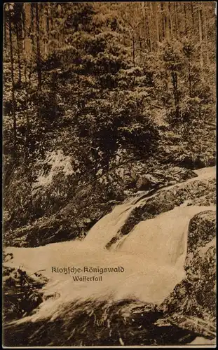 Ansichtskarte Klotzsche-Dresden Wasserfall, Waterfall 1922