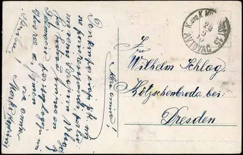 Ansichtskarte  Muezzin Džamija, Moschee 1910   mit "K. u K. Feldpost Stempel