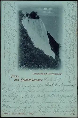 Stubbenkammer-Sassnitz Stubbenkammer _ Mondscheinlitho, Rügen# 1908