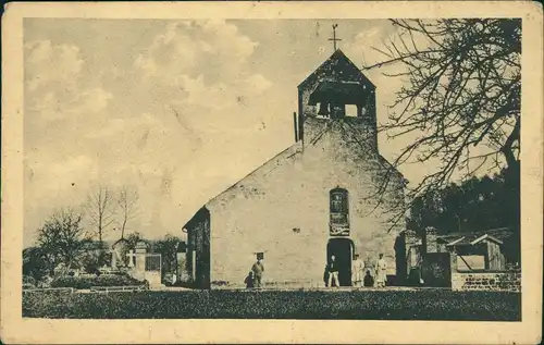Ansichtskarte  Kirche, Friedhof - Soldaten Frankreich France# 1917