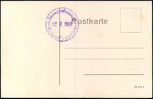 Postcard Schreiberhau Szklarska Poręba Schneegrubenbaude, Wanderer 1912