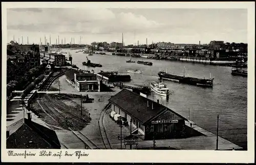 Ansichtskarte Mannheim Hafen Mit Ludwigshafen - Lager 1932