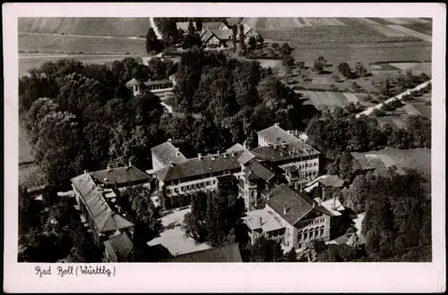 Ansichtskarte Bad Boll Luftbild Fliegeraufnahme 1955