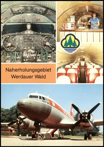 Langenbernsdorf Erlebnisflugzeug IL 14, Naherholungsgebiet Werdauer Wald 1989