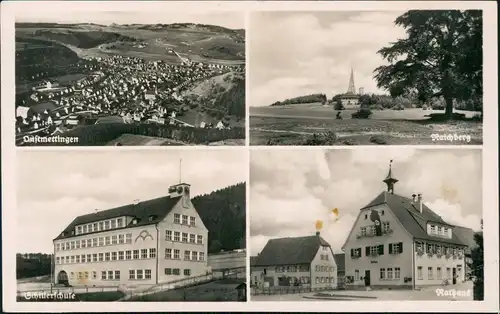 Onstmettingen-Albstadt 4 Bild: Rathaus, Schillerschule. Raichberg 1942