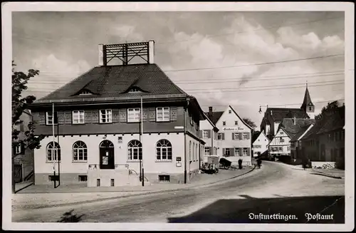 Ansichtskarte Onstmettingen-Albstadt Straßenpartie am Postamt 1942