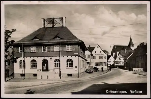 Ansichtskarte Onstmettingen-Albstadt Straßenpartie - Post und Gasthaus 1942