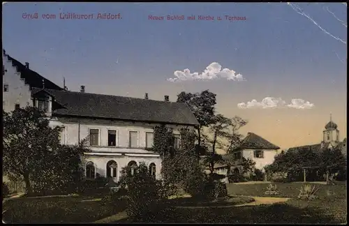 Ansichtskarte Altdorf bei Nürnberg Neues Schloß mit Kirche u. Torhaus. 1928