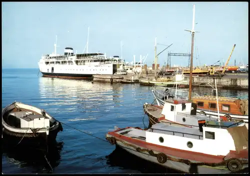 Piombino Porto Nuovo Imbarco per l'Isola d'Elba, Fährschiff Hafen 1970