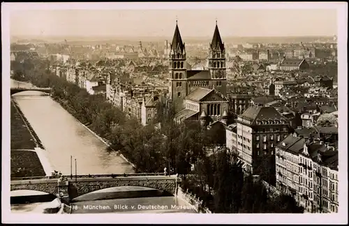 Ansichtskarte München Blick vom Deutschen Museum - Fotokarte 1941