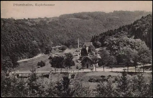 Ansichtskarte Pforzheim Kupferhammer 1917