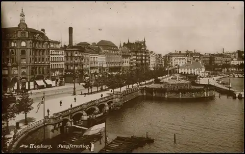 Ansichtskarte Hamburg Jungfernstieg - Fotokarte 1926
