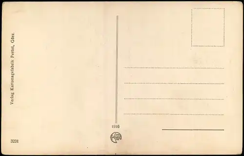 Cartoline .Italien Italia Blick in das Isonzo-Tal. b Görz Goriza 1916