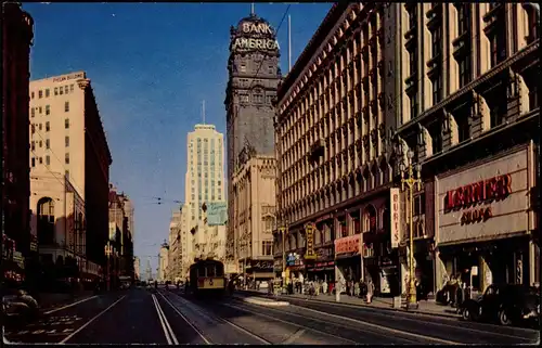 Postcard San Francisco Market Street 1965