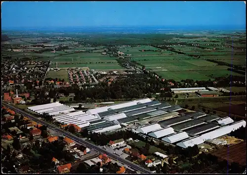 Ansichtskarte Wiesmoor Luftaufnahme Wiesmoor-Gärtnerei Ostfriesland 1977