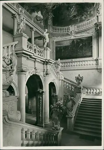 Ansichtskarte Ebrach Klosterkirche - Aufgang 1938